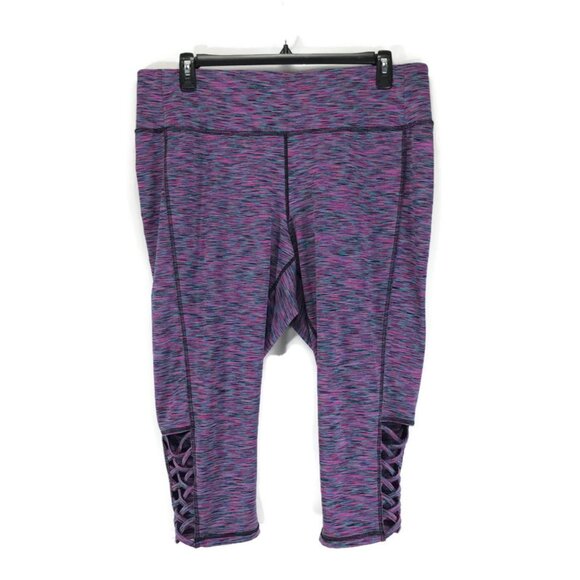 Lane Bryant LIVI Active Lattice Crop Leggings Women's Plus Size 22/24 Athletic - Picture 1 of 10